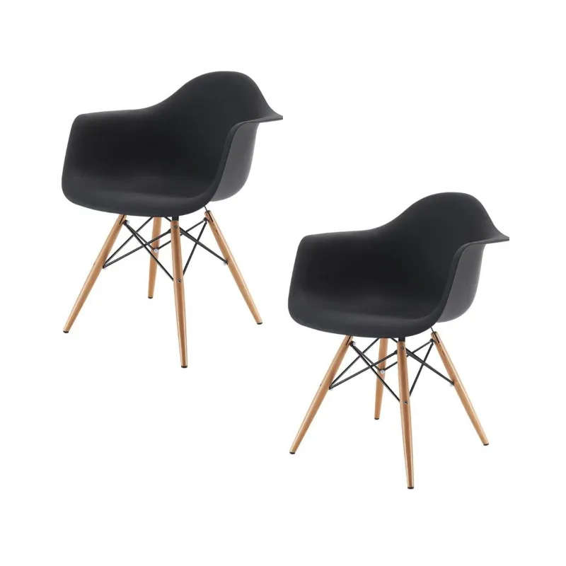 Amalfi Living & Dining Room Chair (Set of 2 Chairs) - Grey