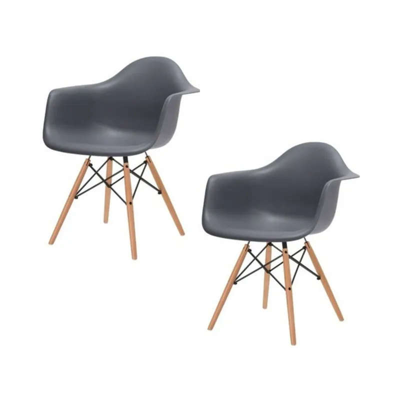 Amalfi Living & Dining Room Chair (Set of 2 Chairs) - Grey