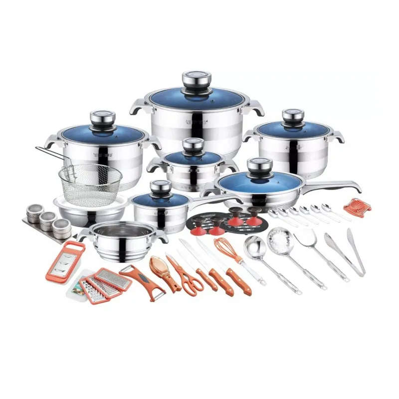 Avi-Stainless Steel 7-Layer Capsuled Bottom Cookware Set - 50 Piece