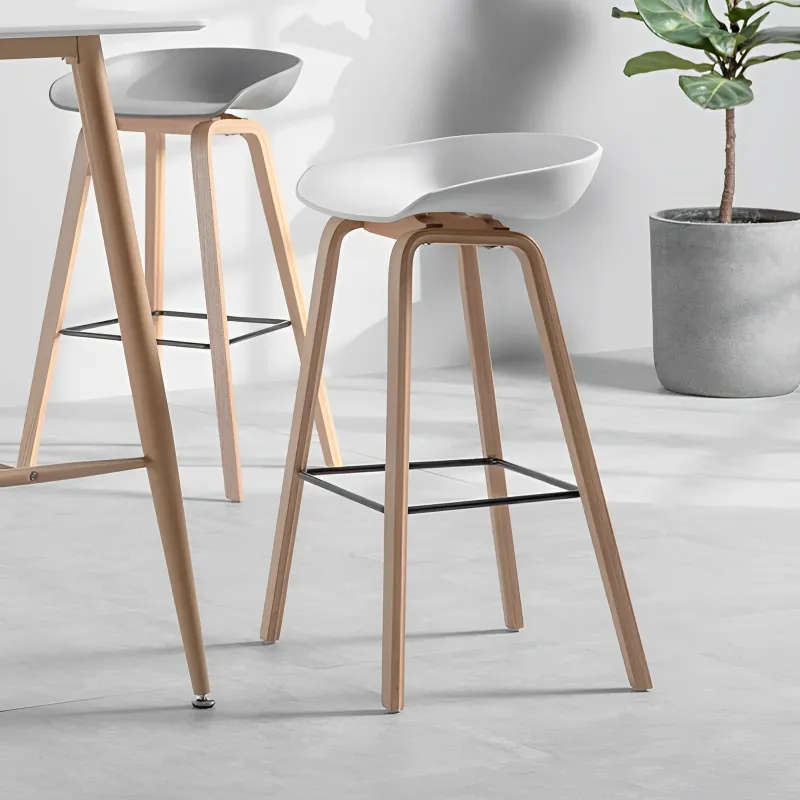 Lifestyle Kitchen/ Bar Stool - White - Set of 2 Chairs