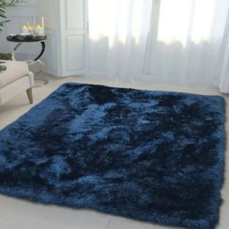 Blue Fluffy Shaggy Rug(200x150)