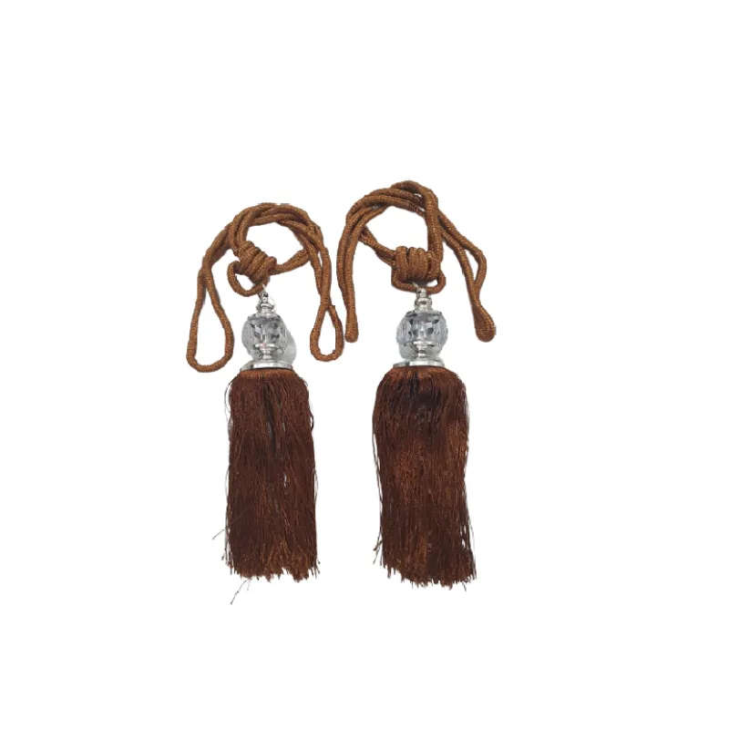 Curtain Tie Back Brown 2 Piece