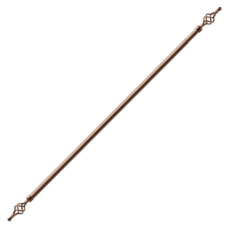Expandable Curtain Rod With Twisted Cage Finial - 3m