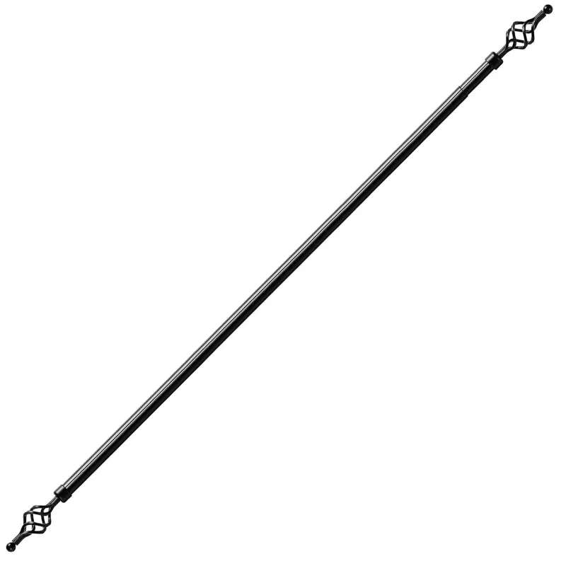 Expandable Curtain Rod With Twisted Cage Finial - 3m