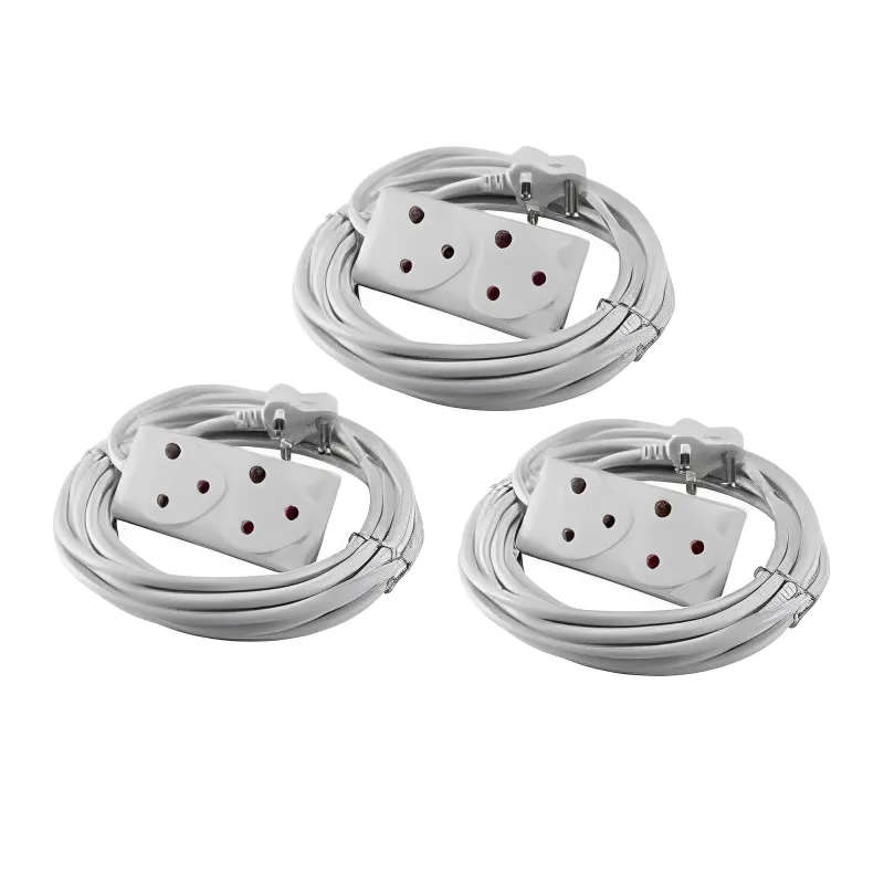 20m Extension Cord With A Two-Way Multi-Plug Extension Lead Bulk 3 Pack