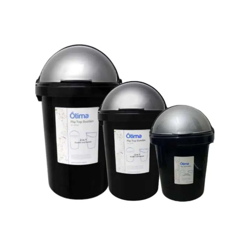 Flip-Top Dustbin -Set of 3