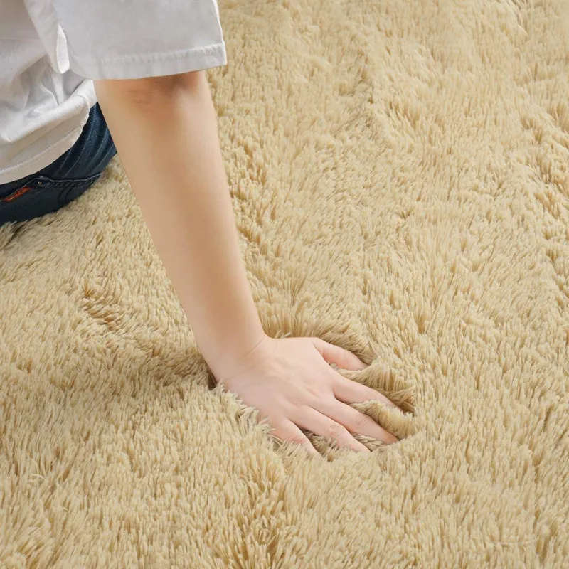 Fluffy Shaggy Rug Carpet - Beige