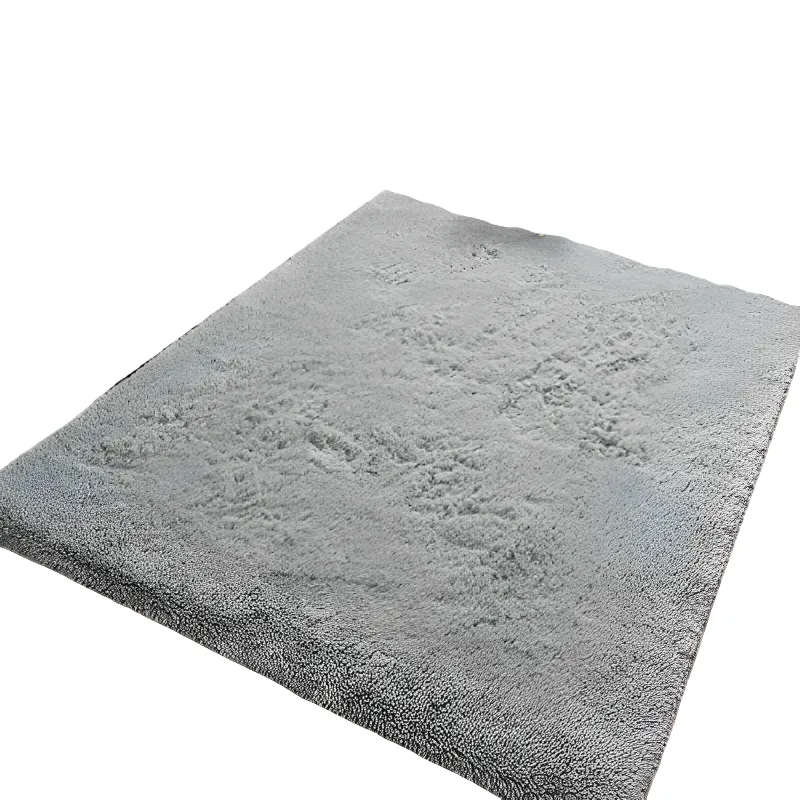 Grey Washable Fluffy Rug