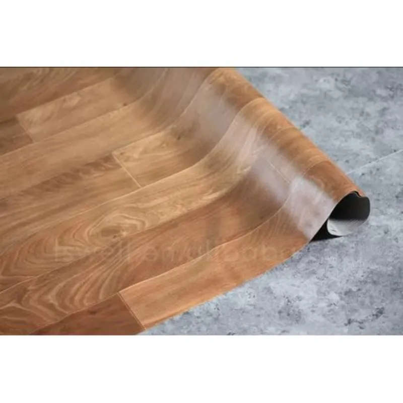 High Quality Ace PVC Flooring Non Slip Tarpet - Brown Wooden Grain Style 5m