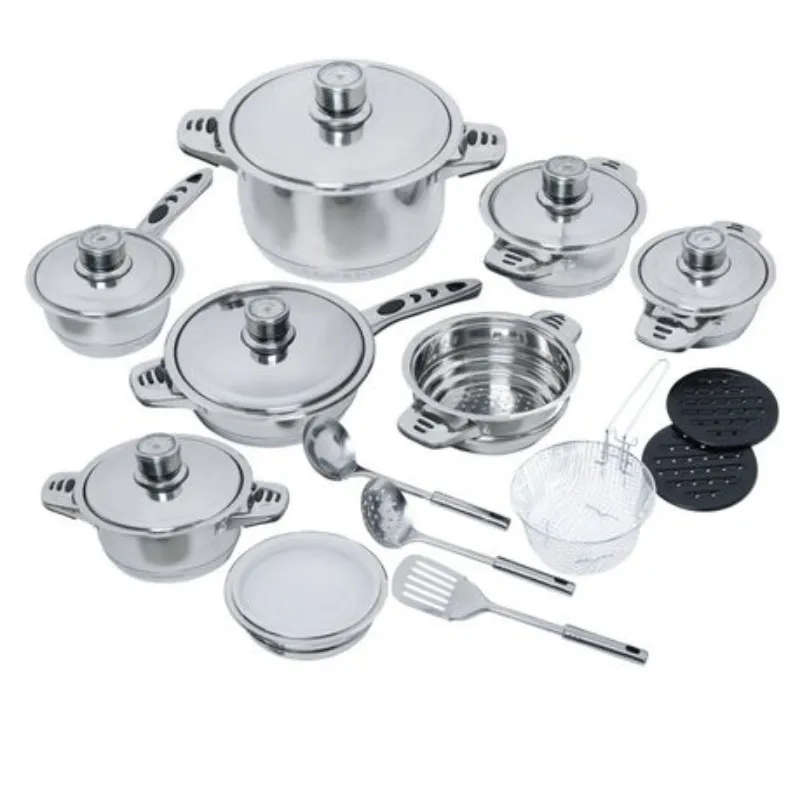 IH Quality 22 Piece Stainless Steel Cookware Set