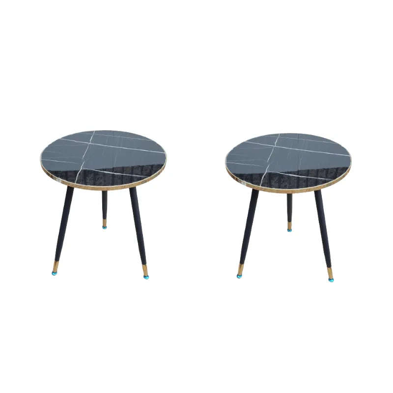 Laminated Wooden Marble Look Perla 2 Piece Table Set