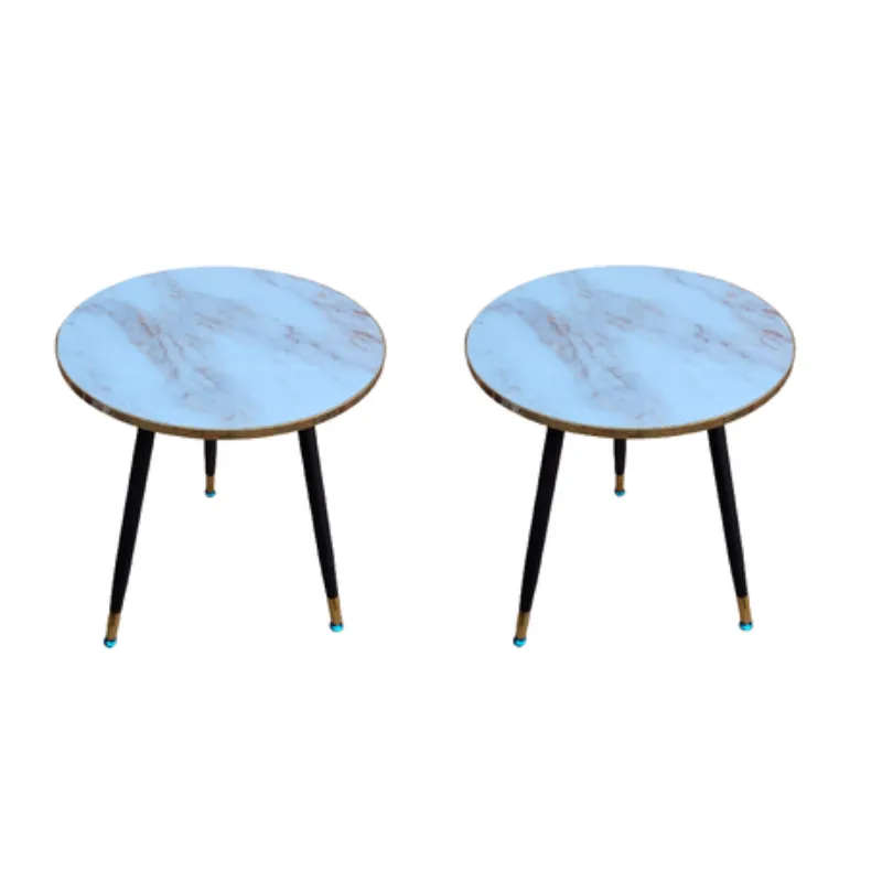 Laminated Wooden Marble Look Perla 2 Piece Table Set