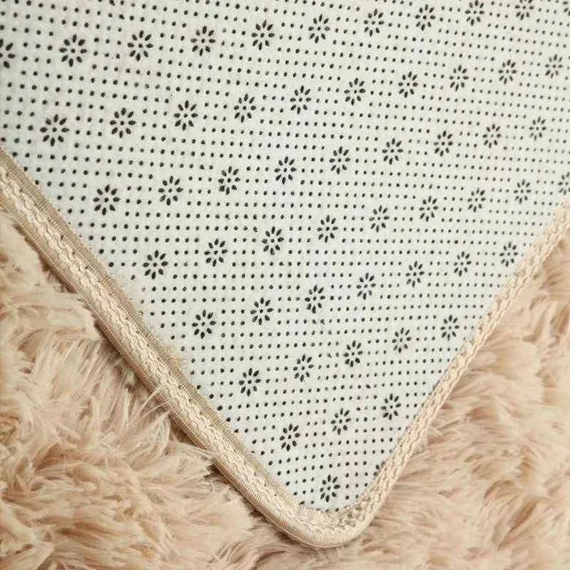Large Cream Fluffy Carpet