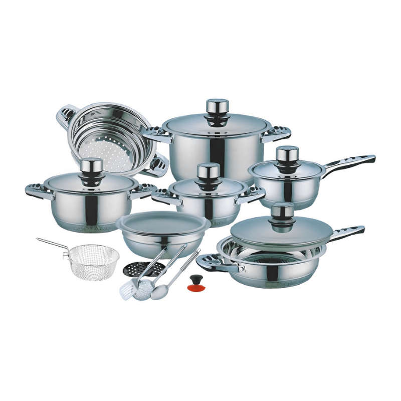 Leopard 21 Piece Cookware Set- Steel