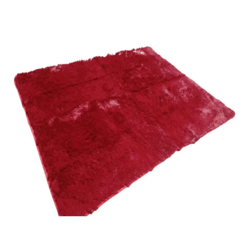 Maroon Fluffy Rug/Carpet - 200x150cm