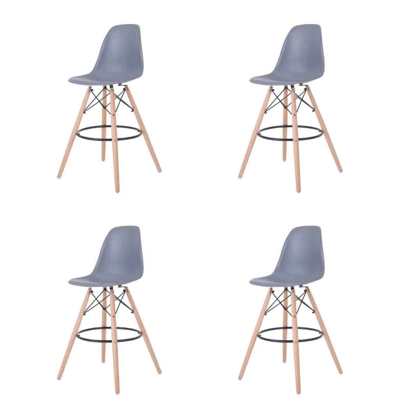 Modern Style Eiffel Chair Counter Bar Stools Set - 4 Pieces - 25.5-Inch