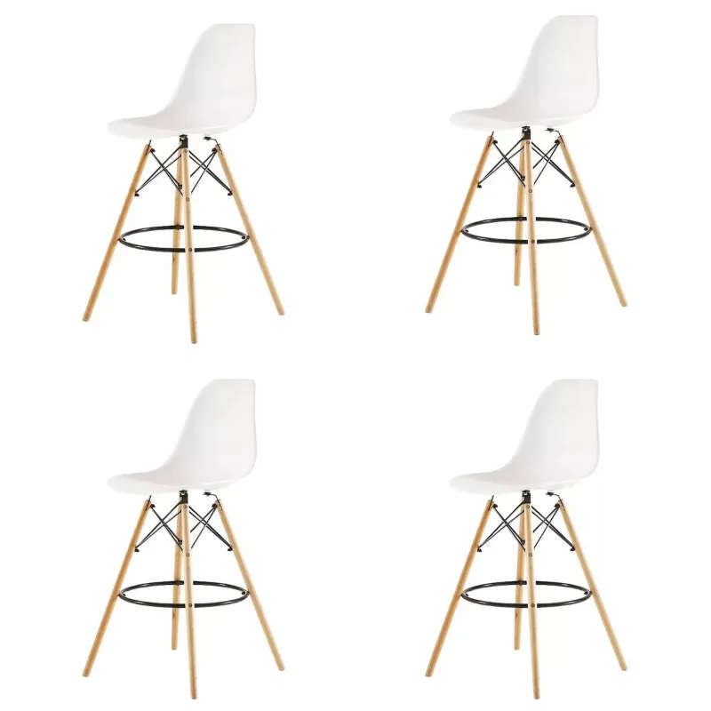 Modern Style Eiffel Chair Counter Bar Stools Set - 4 Pieces - 25.5-Inch