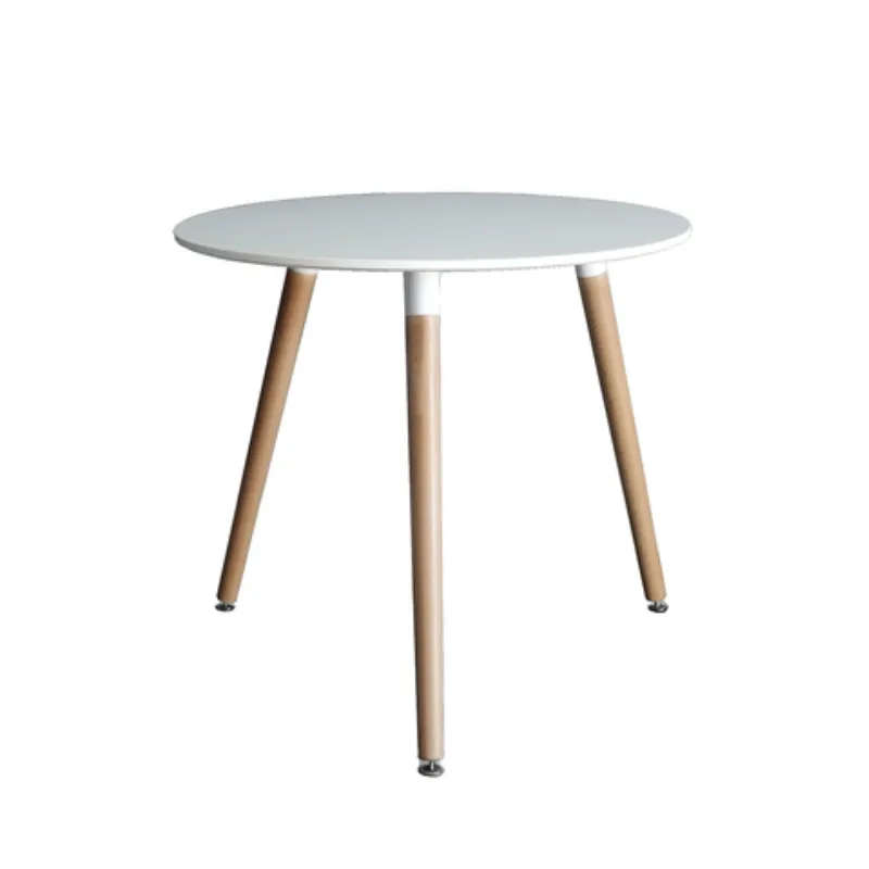 Modern Style Table Wood Leg Dining Table - 80cm Round
