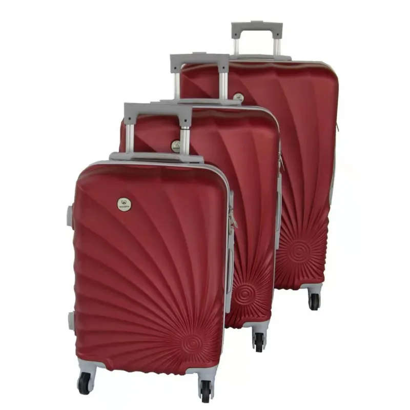 Mooistar 3 Piece Spiral Travel Luggage Bag Set