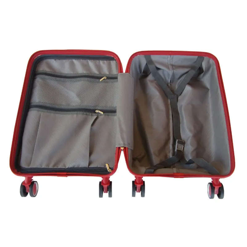 Mooistar Unbreakable Travel Luggage 3 Piece Suitcases Spinner - Red
