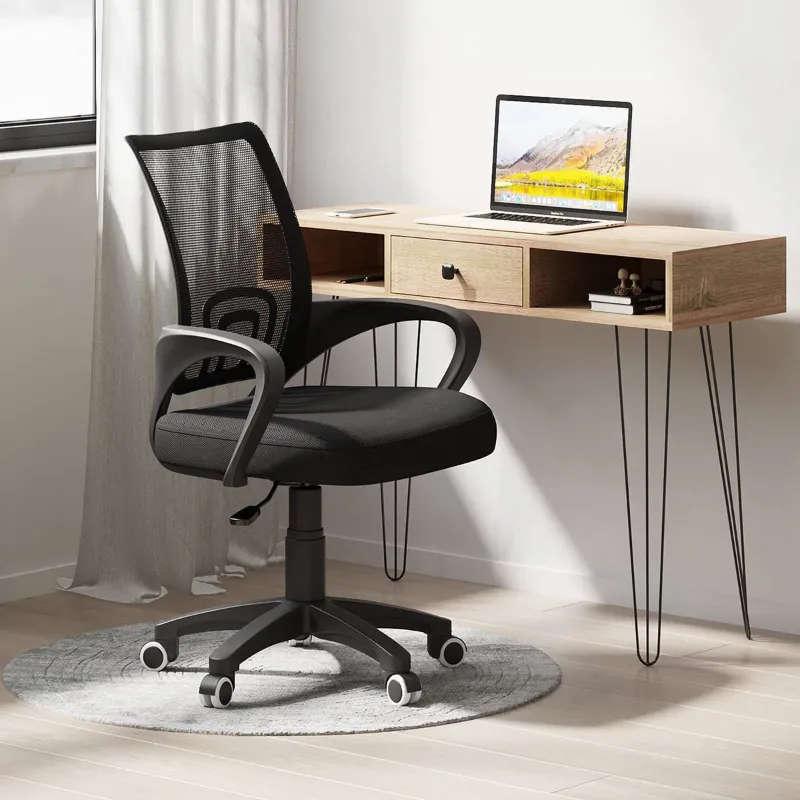 Office Chairs Ergonomic Mid-Back -2 Pack Black Colour