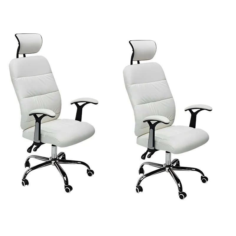 Office Chairs - Executive Mid-Back Ergonomic - 2-Pack - White Colour