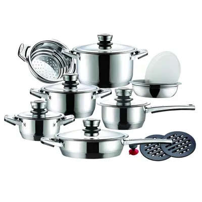 Optic Stainless Steel Cookware Set -16 Piece