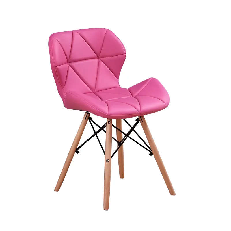 Pre-assembled Padded Dinging Chair With Solid Wooden Legs - PU Leather
