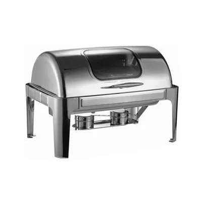 Rectangular Chafing Dish with Window - Stainless Steel