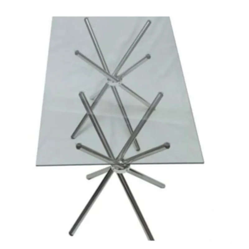 Rectangular Glass Dining Table - 6 Seater