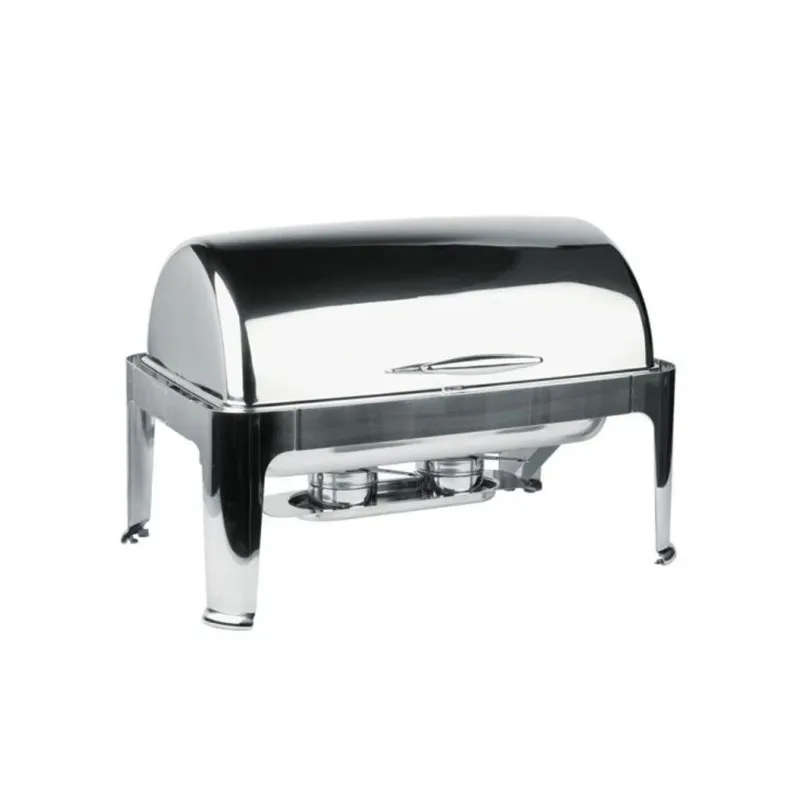 Rectangular Roll Top Stainless Steel Chafing Dish