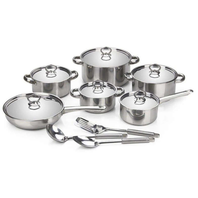 Set Of 15 Piece Stainless Steel Cookware