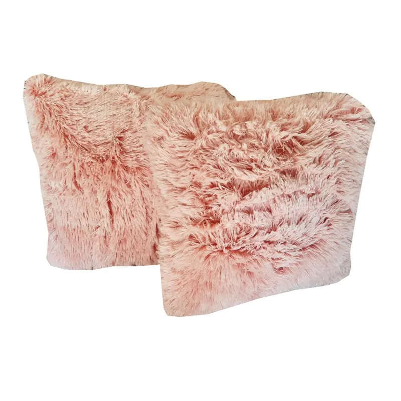 Soft Fluffy Scatter Cushions - Set of 2 - 40x40cm