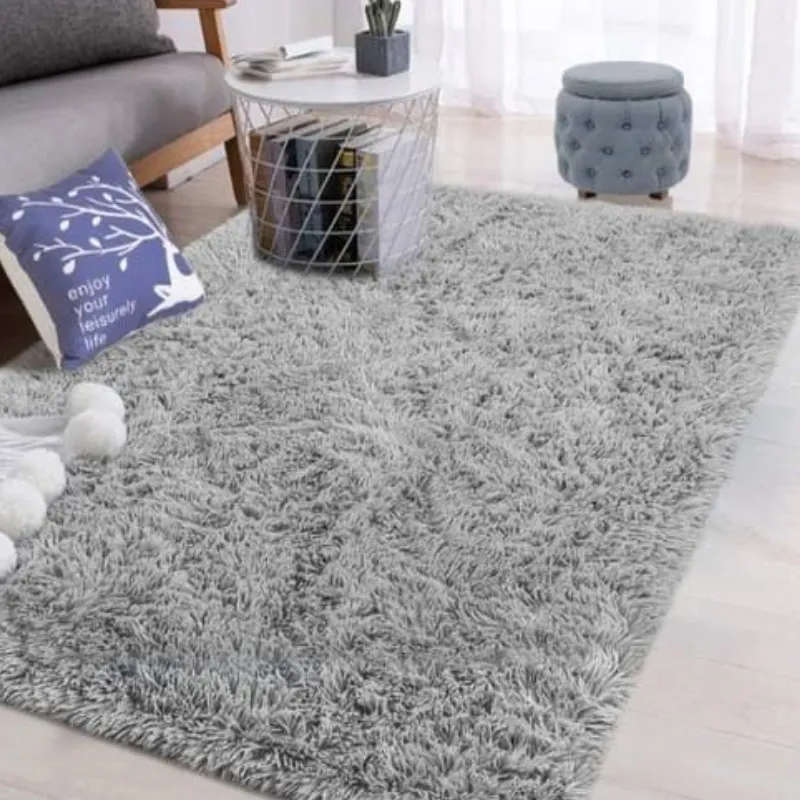 Soft Shaggy Rug - Grey