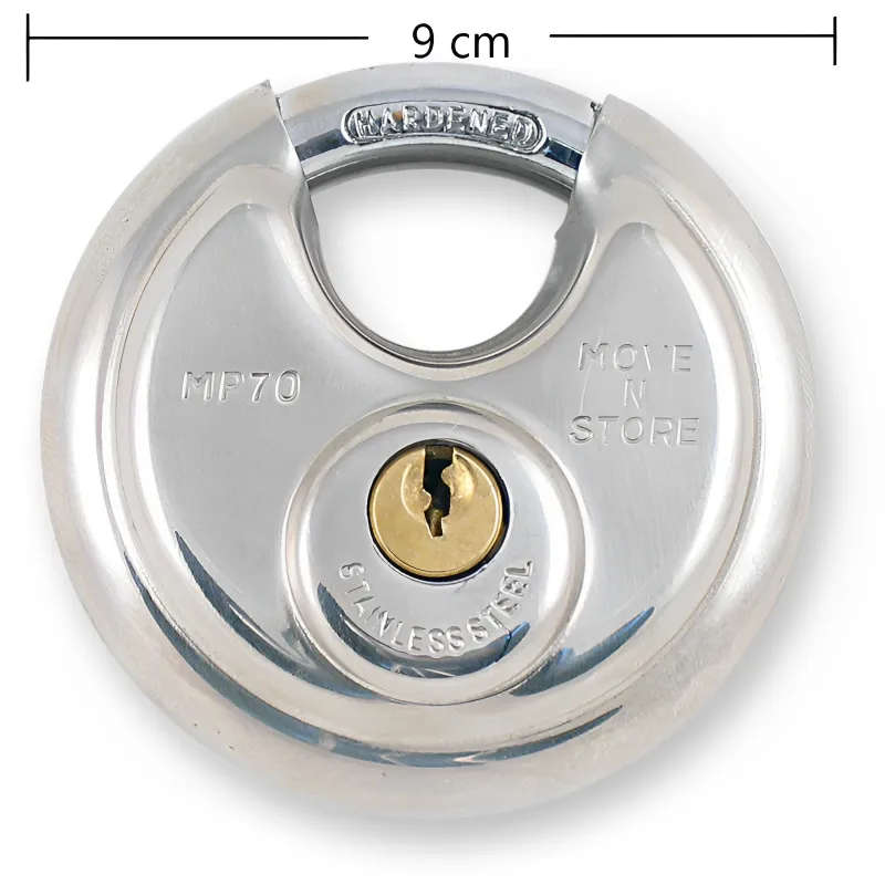 Stainless Steel Heavy Duty Disc Padlock Diskus Type - 90mm