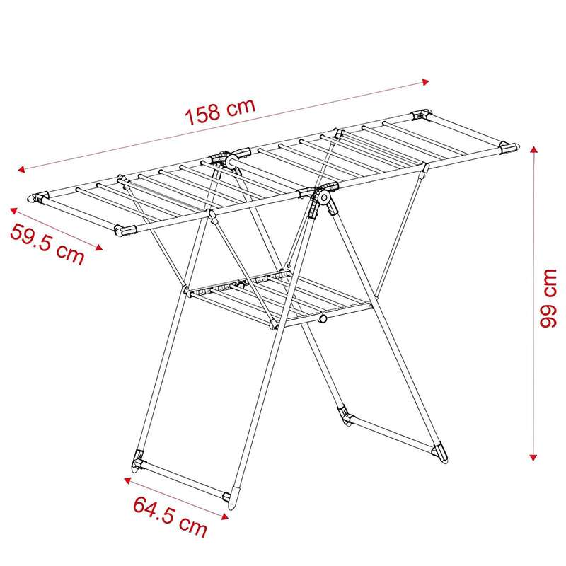 Steel Clothes Drying Rack/Washing Line- Blue