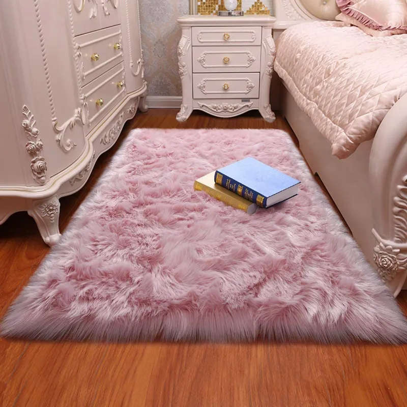 Super Soft Faux fur Fluffy Rug - Pink