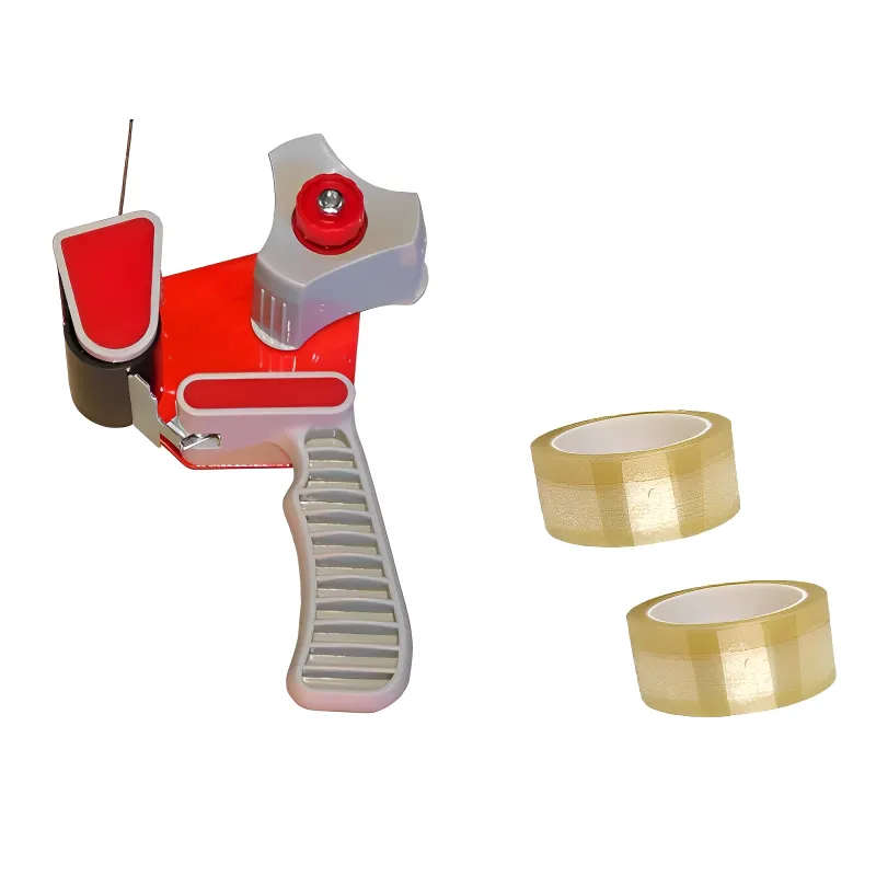 Tape Dispenser with 2 Large Rolls Clear Tape