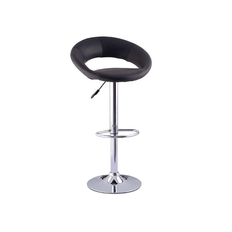 Touch Leather Bar Stool - Black