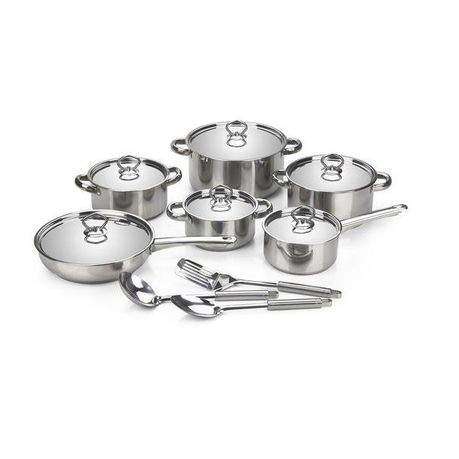 Smte15 Piece Heavy Bottom Stainless Steel Cookware Set