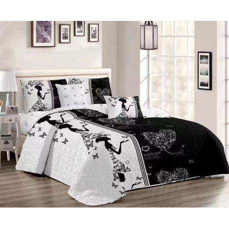 Bedspread Set Queen 5 Piece Microfiber Butterfly Lady