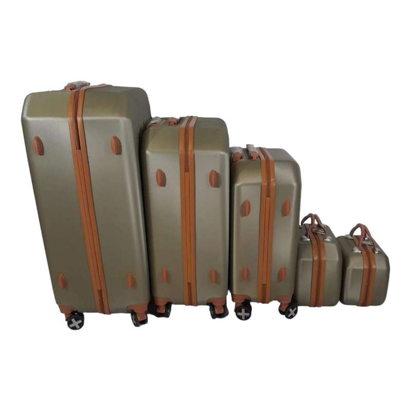 SMTE-Quality Luggage Suitcase Hardshell Mooistar 5 Piece -Gold