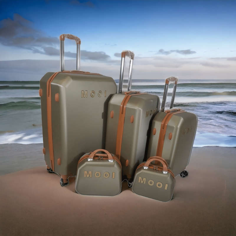 SMTE-Quality Luggage Suitcase Hardshell Mooistar 5 Piece -Gold