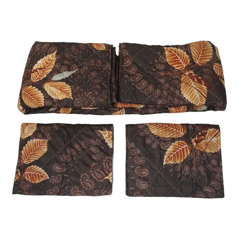 Smte-Microfiber Duvet Cover Set - 3 Piece-Brown