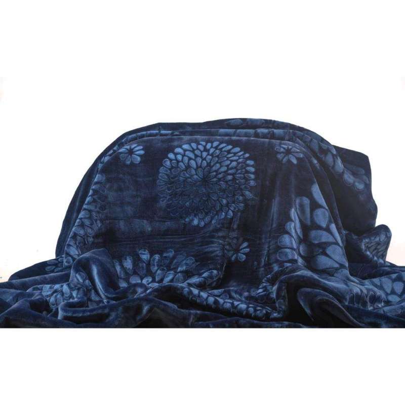 SMTE Pure Mink Blanket - Blue with keychain