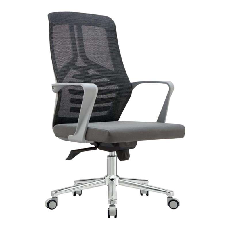 SMTE Medium Back Ergonomic Office Chair-black- B717 with keychain