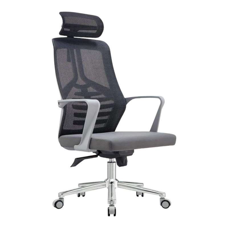 SMTE Medium Back Ergonomic Office Chair-Black- A717 with keychain