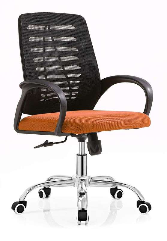 SMTE Ital Mesh Medium Back Office Chair - Orange with keychain