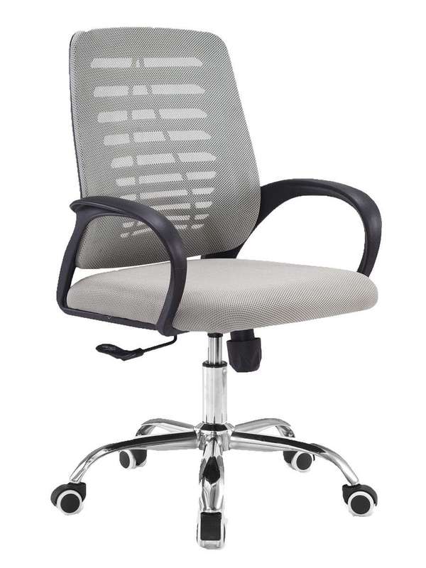 SMTE Ital Mesh Medium Back Office Chair - Grey with keychain