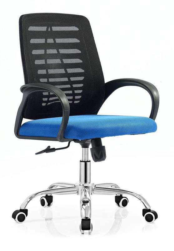 SMTE Ital Mesh Medium Back Office Chair - Blue with keychain